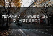 内部风声来了：F1客场硬仗：盘面一变，关键变量就变了
